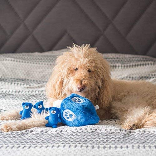ZippyPaws - Holiday Burrow, Interactive Squeaky Hide and Seek Plush Dog Toy - Hanukkah Dreidel