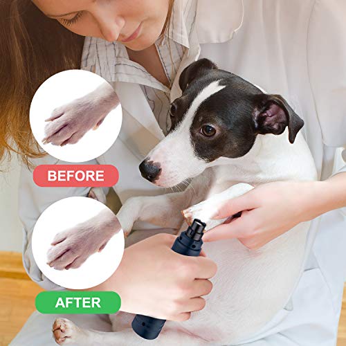 Casfuy Dog Nail Grinder with LED Light - Upgraded 2-Speed Electric Pet Nail Trimmer Powerful Painless Paws Grooming & Smoothing for Small Medium Large Dogs & Cats (Dark Blue)