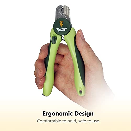 Thunderpaws Professional-Grade Nail Clippers for Dogs Nail Trimmer for Dogs with Safety Guard and Nail File - Nail Clippers for Large Dogs - Dog Nail Clipper&Dog Toenail Clippers (Medium-Large, Green)