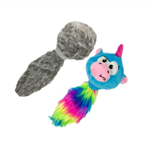 Hyper Pet Doggie Tail & Unicorn Pal Interative Plush Dog Toys - 2 Pack Value Pack (Interactive Dog Toys That Wiggles, Vibrates & BarksâDog Toys for Boredom & Stimulating Play) Colors May Vary