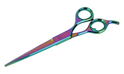 Dog Hair Scissors for Grooming - 7.5 Inch Straight Rainbow - Beautiful - Comfortable - Ergonomic - Professional - Durable - Sharp - Dog Hair Cutting Scissors for Grooming - Sheers for Dog Grooming