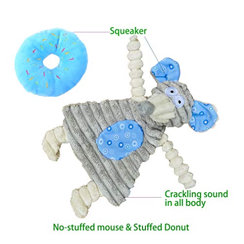 Volacopets Puppy Toys for Teething, Puppy Chew Toys for Small Dogs, Puppy Supplies, Blue, Small Breed Corgi Size, 5 Pack