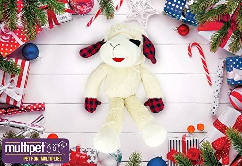 Multipet Lambchop Plush Dog Toy with Squeaker (Lambchop 20" Holiday)