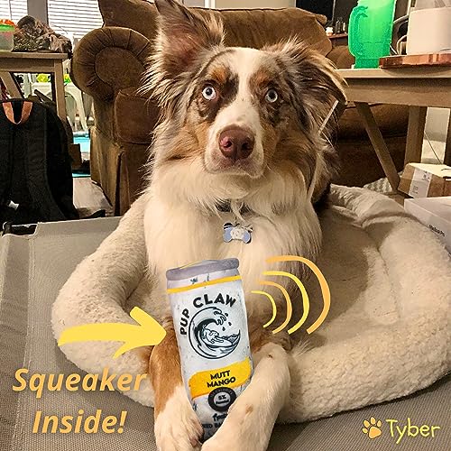 Nestpark Pup Claw Dog Toys - Funny Cute Plush Dog Toys with Squeaker - Parody Dog Toy (2 Pack) (Tropical Pack)