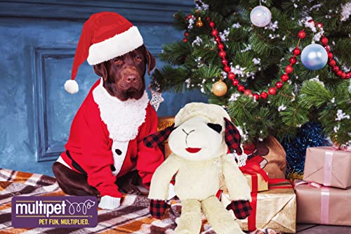 Multipet Lambchop Plush Dog Toy with Squeaker (Lambchop 20" Holiday)