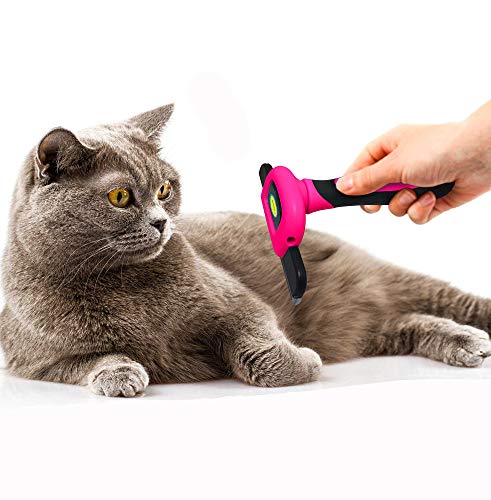DakPets Pet Grooming Brush Effectively Reduces Shedding by up to 95% Professional Deshedding Tool for Dogs and Cats