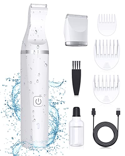 oneisall Dog Clippers with Double Blades, Cordless Small Dogs Hair Grooming Trimmer, Low Noise Dog Grooming Clippers, Pet Trimmer for Trimming Hair Around Paws, Eyes, Ears, Face, Rump