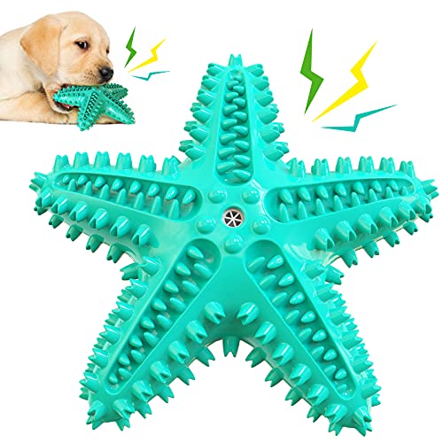 USWT Squeaky Dog Toy Durable Doggy Chew Toothbrush Puppy Float Toys Dogs Supplies Interactive Starfish Shaped Pet Molar New Materialâ¦