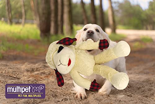 Multipet Lambchop Plush Dog Toy with Squeaker (Lambchop 20" Holiday)