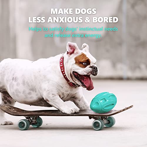 EASTBLUE Squeaky Dog Toys for Aggressive Chewers: Rubber Interactive Puppy Ball with Squeaker,Almost Indestructible Tough Durable Pet Chew Toys for Medium and Large Breed