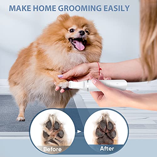 oneisall Dog Clippers with Double Blades, Cordless Small Dogs Hair Grooming Trimmer, Low Noise Dog Grooming Clippers, Pet Trimmer for Trimming Hair Around Paws, Eyes, Ears, Face, Rump