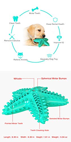 USWT Squeaky Dog Toy Durable Doggy Chew Toothbrush Puppy Float Toys Dogs Supplies Interactive Starfish Shaped Pet Molar New Materialâ¦