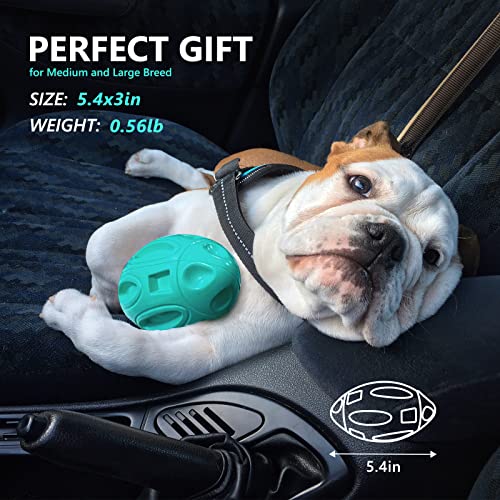 EASTBLUE Squeaky Dog Toys for Aggressive Chewers: Rubber Interactive Puppy Ball with Squeaker,Almost Indestructible Tough Durable Pet Chew Toys for Medium and Large Breed