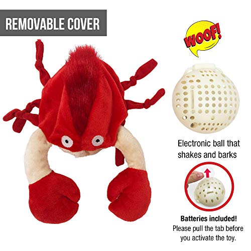 Hyper Pet Doggie Pal Crab Interactive Dog Toys (Unique Dog Toy that Wiggles, Vibrates and BarksâPlush Dog Toys for Boredom and Stimulating Play)
