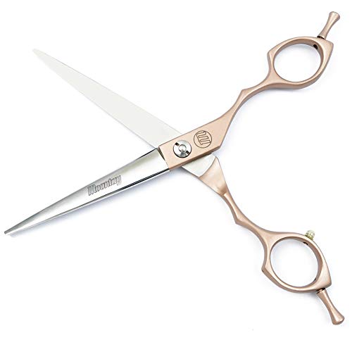 Moontay 6.5" Professional Pet Grooming Scissor, Dog Cat Grooming Shear/Scissor Fur Cutting Shear with Double Finger Rests, 440C Japanese Stainless Steel Grooming Scissor, Gold
