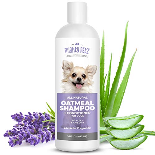 2-in-1 Oatmeal Dog Shampoo and Conditioner â All Natural Relief for Itchy, Dry, Sensitive Skin with Soothing Aloe Vera + Baking Soda + pH balanced. Get Smelly Dogs Coat Fresh and Moisturized, 16 oz