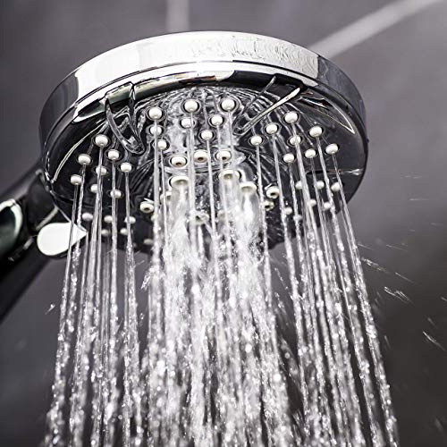AquaBliss TheraSpa Hand Shower â 6 Mode Massage Shower Head with Hose High Pressure to Gentle Water Saving Mode - 6.5 FT No-Tangle Handheld Shower Head with Extra Long Hose & Adj. Mount | Chrome