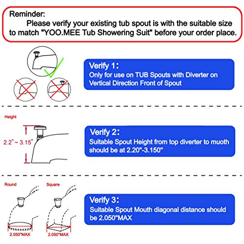 Pets Shower Attachment, Quick Connect on Tub Spout w/ Front Diverter, Ideal for Bathing Child, Washing Pets and Cleaning Tub