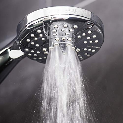 AquaBliss TheraSpa Hand Shower â 6 Mode Massage Shower Head with Hose High Pressure to Gentle Water Saving Mode - 6.5 FT No-Tangle Handheld Shower Head with Extra Long Hose & Adj. Mount | Chrome