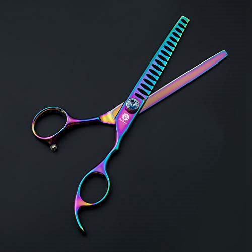 6.5" Multicolor Pet Grooming Scissors, Dog Chunker Shears, Dog Thinning Scissor, Puppy Trimming Scissor for Female Pet Groomer