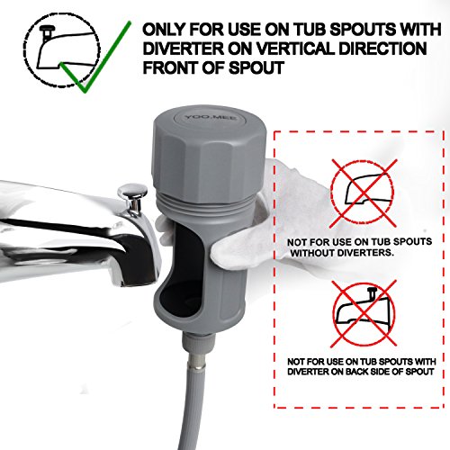 Pets Shower Attachment, Quick Connect on Tub Spout w/ Front Diverter, Ideal for Bathing Child, Washing Pets and Cleaning Tub