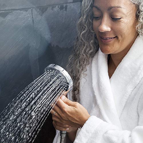AquaBliss TheraSpa Hand Shower â 6 Mode Massage Shower Head with Hose High Pressure to Gentle Water Saving Mode - 6.5 FT No-Tangle Handheld Shower Head with Extra Long Hose & Adj. Mount | Chrome