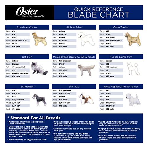 Oster Clipmaster Hair Clippers for Large Dog, Cat, and Pet Grooming with Detachable Blade for Thick Coats, Gray