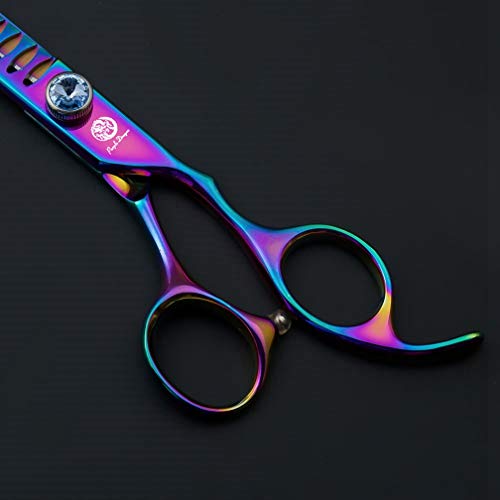 6.5" Multicolor Pet Grooming Scissors, Dog Chunker Shears, Dog Thinning Scissor, Puppy Trimming Scissor for Female Pet Groomer