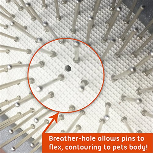 Professional Double Sided Pin & Bristle Brush for Dogs & Cats by GoPets Grooming Comb Cleans Pets Shedding & Dirt for Short Medium or Long Hair