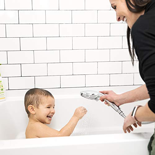 AquaBliss TheraSpa Hand Shower â 6 Mode Massage Shower Head with Hose High Pressure to Gentle Water Saving Mode - 6.5 FT No-Tangle Handheld Shower Head with Extra Long Hose & Adj. Mount | Chrome