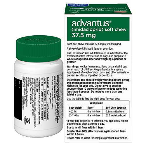 Advantus (Imidacloprid) Chewable Flea Treatment for Large Dogs, 23-110 Pounds