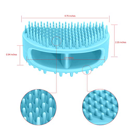 Famobest Dog Brush & Cat Brush, Soft Silicone Dog Grooming Brush, Pet Bath & Massage Brush for Cats and Dogs with Short or Long Hair, Cat Slicker Shedding Hair Brush for All Pet Sizes