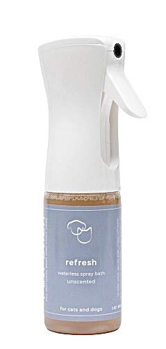 PetPotion Refresh Waterless Shampoo for Dogs & Cats - All-Natural Spray Pet Bath - Odor Eliminating Pet Supplies - No Toxic Ingredients - Vet Recommended for Pet Grooming -Made in USA - 5.5 oz.