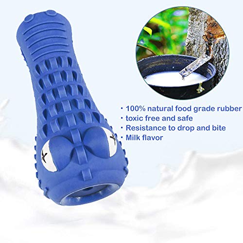 Dog Chew Toys for Aggressive Chewers Large Breed,RexSoul Rubber Dog Toothbrush & Squeaky Chew Toys,Reduces Plaque & Tartar Teeth Cleaning Pet Toys, Tough Tear-Resistant Crocodile Shape Dog Toys