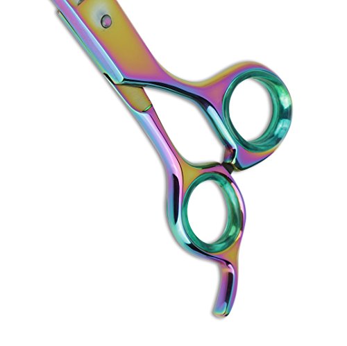 Sharf Gold Touch Pet Grooming Shears, 7.5 Inch Rainbow Curved Shears, 440c Stainless Steel Japanese Shears, Pet Grooming Curved Scissors & Dog Shears â¦