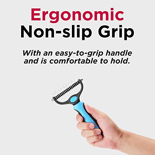 Nidawi Dog Brushes for Grooming Large Dogs Pet Dematting Comb Undercoat Rake Shedding Tool for Long Haired Dogs & Cats (Large, Blue)