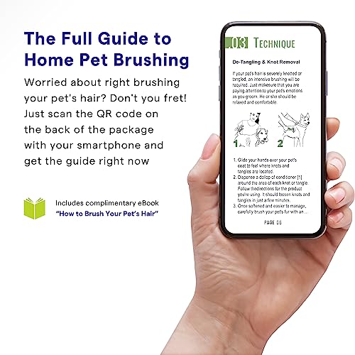 Dog Comb for Removes Tangles and Knots - Cat Comb for Removing Matted Fur - Grooming Tool with Stainless Steel Teeth and Ergonomic Grip Handle - Best Pet Hair Comb for Home Grooming Kit - Ebook Guide