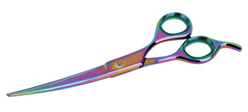 Sharf Gold Touch Pet Grooming Shears, 7.5 Inch Rainbow Curved Shears, 440c Stainless Steel Japanese Shears, Pet Grooming Curved Scissors & Dog Shears â¦