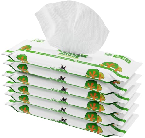 Pogi's Grooming Wipes - 120-Count Travel Pack - Hypoallergenic Pet Wipes for Dogs & Cats - Plant-Based, Green Tea Leaf Scented, Deodorizing Dog Wipes