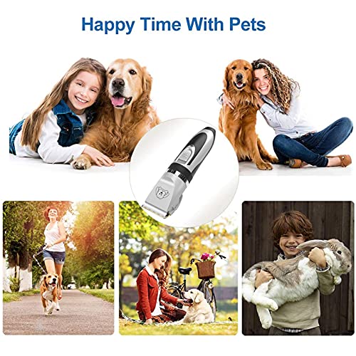 YIDON Dog Clippers,Dog Grooming kit Low Noise Cordless Rechargeable, Professional Pets Shaver Trimmers Shears with Comb Guides Scissors Nail Kits for Small Large Dogs Cats
