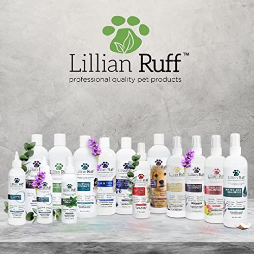 Lillian Ruff Brightening & Whitening Shampoo For Dogs â Safe for Cats - Tear Free Coconut Scent With Aloe For Normal, Dry & Sensitive Skin â Adds Shine & Luster to All Color Coats (Brightening & Oatmeal Conditioner Set)