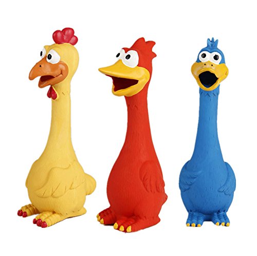 Rubber Chicken Squeaky Dog Toys for all Pet Sizes