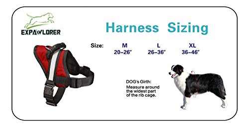 Big Dog Harness Soft Reflective No Pull Red Size M 20-26inch
