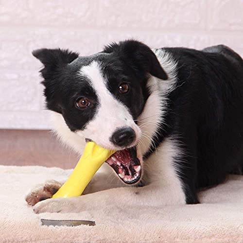 EETOYS Dog Toy for Aggressive Chewers and Teething Puppy Durable Dog Chew Toy Made with Hard Nylon Heavy Duty Tough Dog Toy for Small Medium Large Dogs (Dogs up to 35 lbs, Yellow)