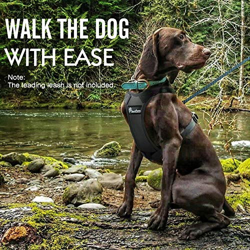 Pawaboo Dog Safety Vest Harness, Pet Dog Adjustable Car Safety Mesh Harness Travel Strap Vest with Car Seat Belt Lead Clip.