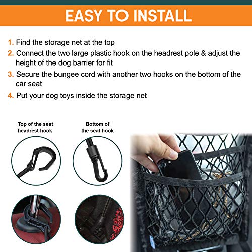 3-Layer Dog Car Barrier: Elastic, Stable & Multifunctional