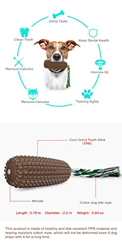 USWT Dog Squeaky Corn Toys Puppy Toy Dogs Supplies Doggy Chew Cotton Rope Molar Toothbrush Teeth Cleaning Durable New Material