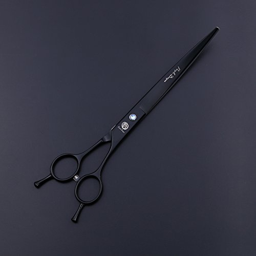 Purple Dragon 8.0 inch Professional Dog Grooming Hair Cutting Scissor &Curved Scissor&Chunker Shear Kit with Bag - for Pet Groomer or Family DIY Pet Use