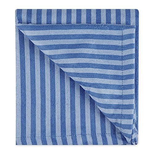 Bone Dry Embroidered Pet Towel, 44 x 27.5", Striped Blue