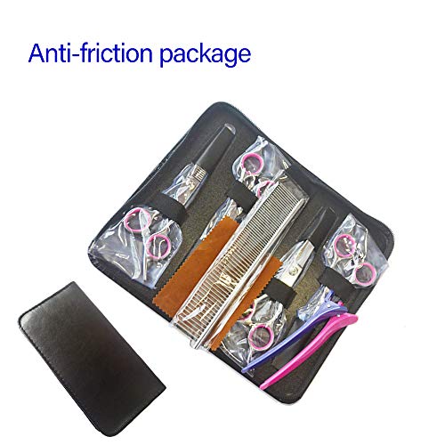 Dog Grooming Scissors kit with Safety Round End, Pet Grooming Trimmer Set with Blunt Tip-Thinning, Straight, Curved Shears tool with Comb, Nail Cliper and Nail File for Long Short Fur of Cat and Puppy